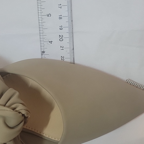 Women's Pointed Toe Bowknot Mules Mid Heel Backless Stiletto Heel - Picture 9 of 11